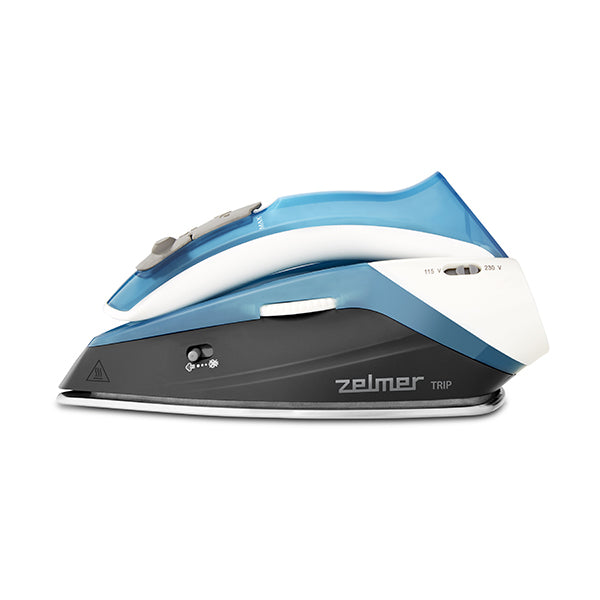 Zelmer ZIR0500 Dry & Steam Iron with Stainless Steel Soleplate, 1100 W, Black/Blue/White