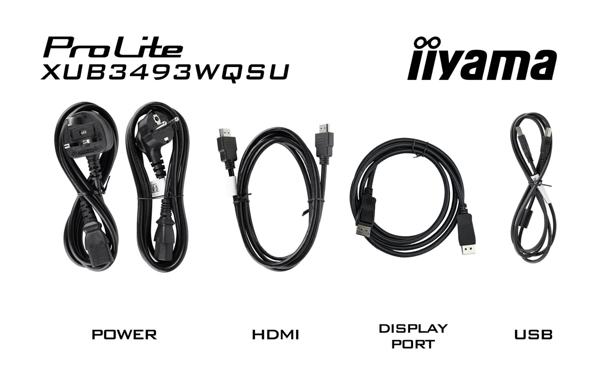iiyama ProLite XUB3493WQSU-B6 computer monitor 86.4 cm (34") 3440 x 1440 pixels UltraWide Quad HD LED Black