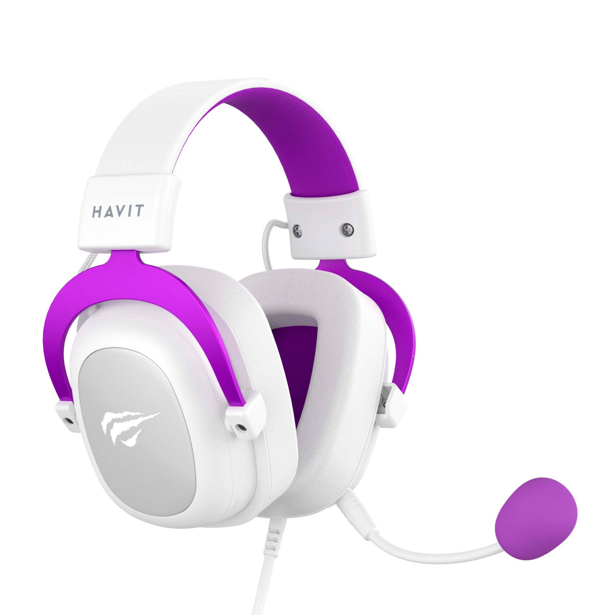 Ακουστικά gaming Havit H2002d, λευκά και μωβ