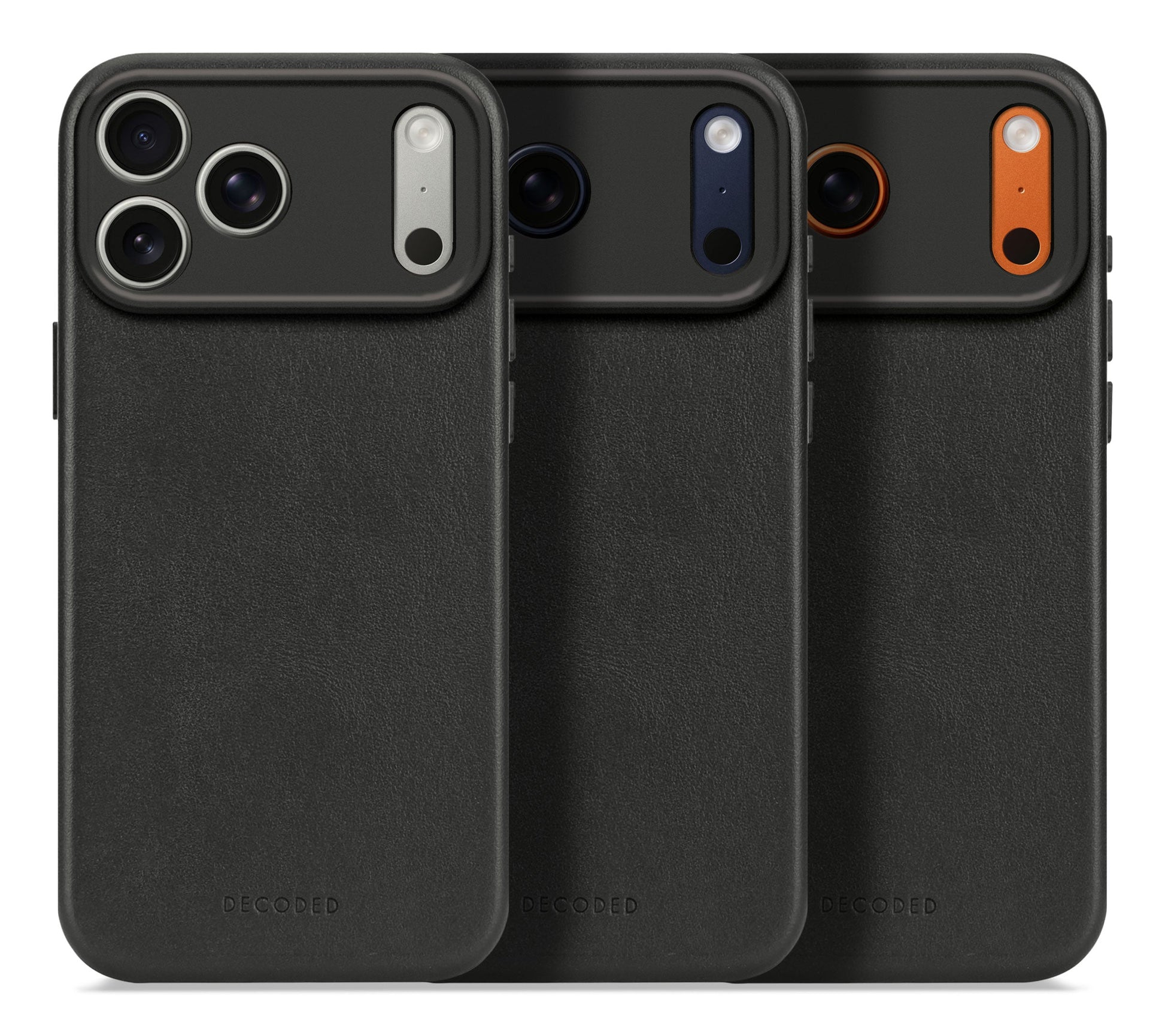 Decoded Leather Backcover for iPhone 17 Pro in Black