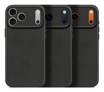 Decoded Leather Backcover for iPhone 17 Pro in Black