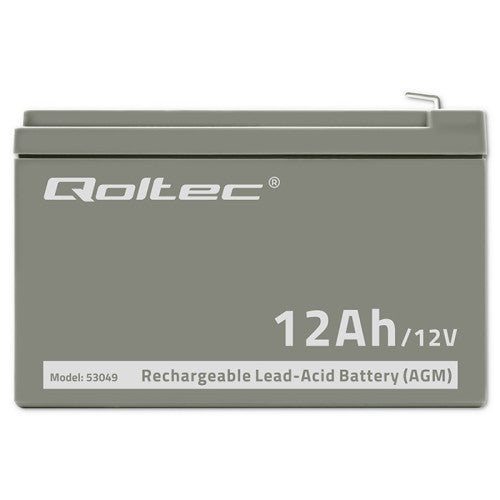 Qoltec 53049 AGM Battery | 12V | 12Ah