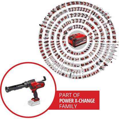 Einhell Power X-Change Akku-Kartuschenpistole TE-SG 18/10 Li - Solo, 18Volt (rot/schwarz, ohne Akku und Ladegerät)