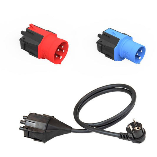 NRJkick Steckeraufsatz Set Standard (EU) 16A 5Pol, 16A 3Pol, Schutzkontakt (Μαύρο, 3-τεμαχίων)