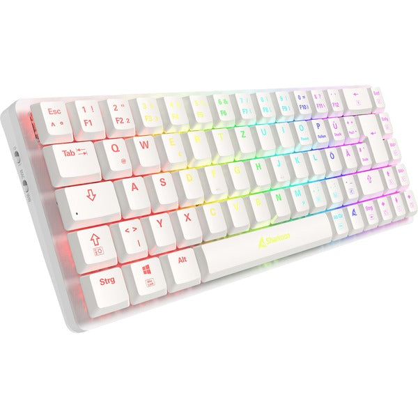 Sharkoon PureWriter W65 (weiß, DE-Layout, Kailh Choc V2 Low Profile Red)
