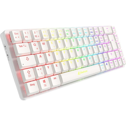 Sharkoon PureWriter W65 (weiß, DE-Layout, Kailh Choc V2 Low Profile Red)