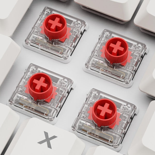 Sharkoon PureWriter W65 (weiß, DE-Layout, Kailh Choc V2 Low Profile Red)