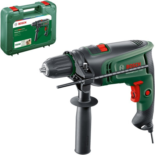 Bosch Powertools Schlagbohrmaschine UniversalImpact 7500 (grün/schwarz, 750 Watt, Koffer)