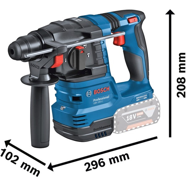 Bosch Powertools Akku-Bohrhammer GBH 18V-22 Professional solo, 18Volt (blau/schwarz, ohne Akku und Ladegerät, in L-BOXX)