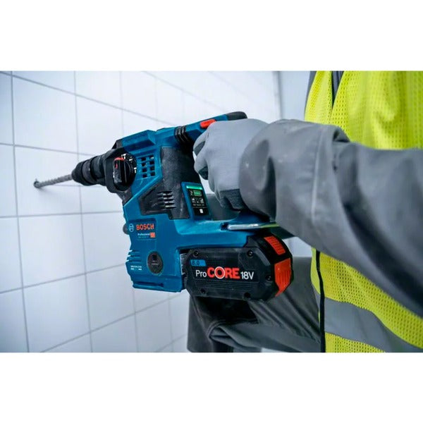 Bosch Powertools Akku-Bohrhammer GBH 18V-28 CF Professional, 18Volt (blau/schwarz, 2x Akku ProCORE18V 8,0Ah, Bluetooth, in L-BOXX)
