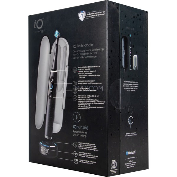 Oral-B Oral-B iO Series 10 Black Onyx Luxe Edition, Elektrische Zahnbürste (schwarz)