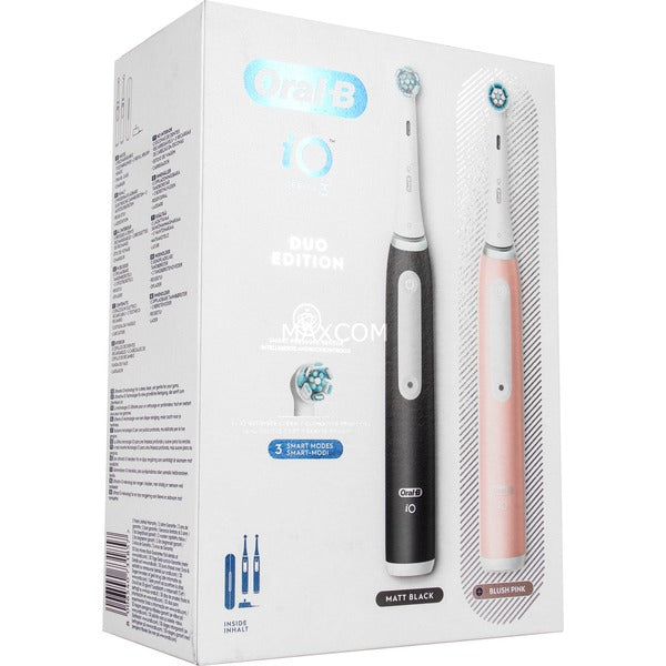 Oral-B iO Series 3N Duo Ηλεκτρική Οδοντόβουρτσα (Ματ Μαύρο/Ροζ)