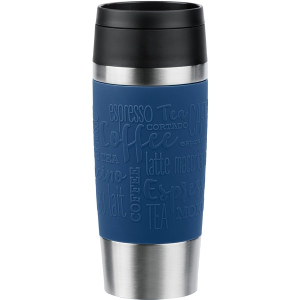 Emsa TRAVEL MUG Classic Thermal Mug (dark blue/stainless steel, 0.36 liter)