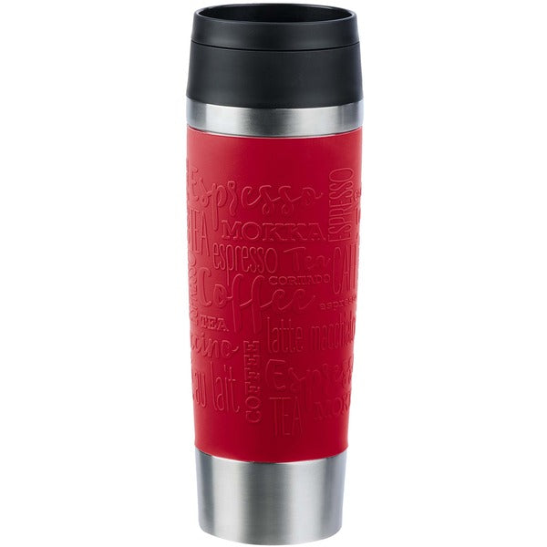 Emsa TRAVEL MUG Classic Grande Thermobecher (Διπλό Ρόδι/Ανοξείδωτο Ατσάλι, 0,5 Λίτρα)