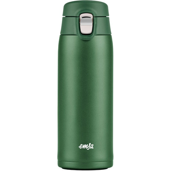 Emsa TRAVEL MUG light Thermobecher (dunkelgrün, 0,4 Liter, Flip-Deckel)