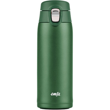 Emsa TRAVEL MUG light Thermobecher (dunkelgrün, 0,4 Liter, Flip-Deckel)
