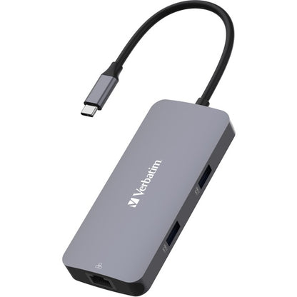 Verbatim USB-C Pro Πολυθύρα CMH-05, 5 Θύρες (γκρι, HDMI, RJ-45, 2x USB-A, USB-C Φόρτιση PD)