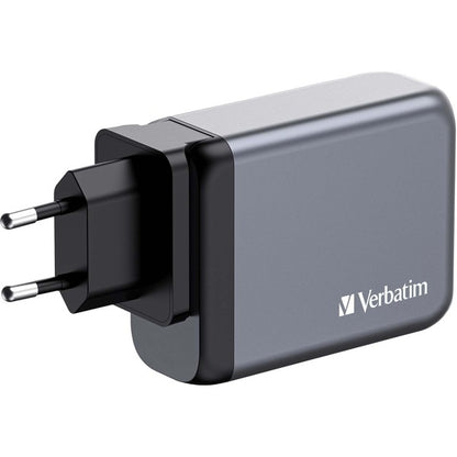 Φορτιστής Verbatim GaN 100W, 1x USB-A, 3x USB-C (γκρι, PD 3.0, QC 3.0)