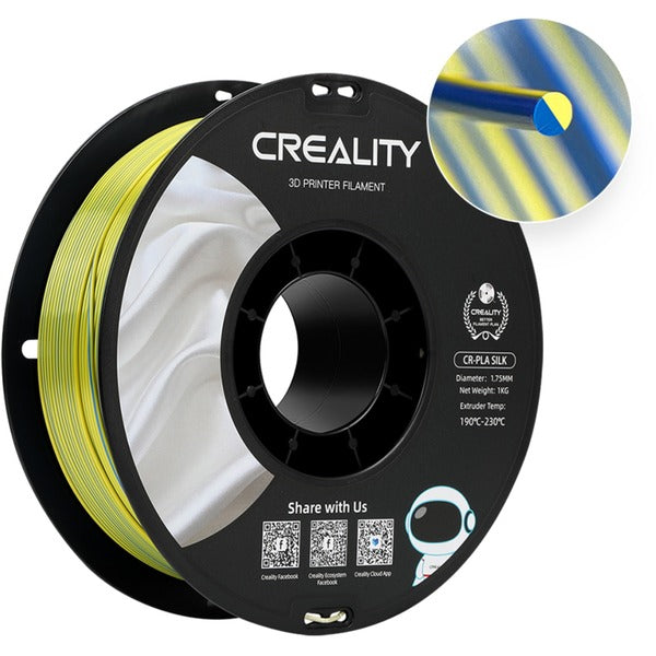 Creality CR-Silk PLA Filament Blau/Gelb, 3D-Filament (1 kg, 1,75 mm, auf Rolle)