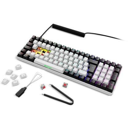 Sharkoon SKILLER SGK50 S2 (weiß, DE-Layout, Gateron Red)