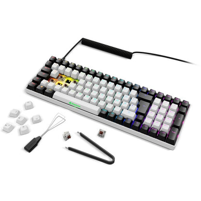 Sharkoon SKILLER SGK50 S2 (weiß, DE-Layout, Gateron Brown)