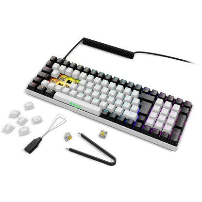 Sharkoon SKILLER SGK50 S2 (weiß, DE-Layout, Gateron Yellow)