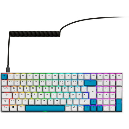Sharkoon SKILLER SGK50 S2 PBT (weiß, DE-Layout, Gateron G Pro 3.0 Yellow)