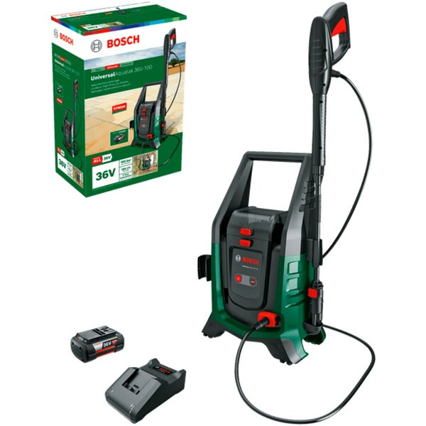 Bosch Powertools Akku-Hochdruckreiniger UniversalAquatak 36V-100, 36Volt (grün/schwarz, Li-Ionen Akku 4,0Ah, POWER FOR ALL)