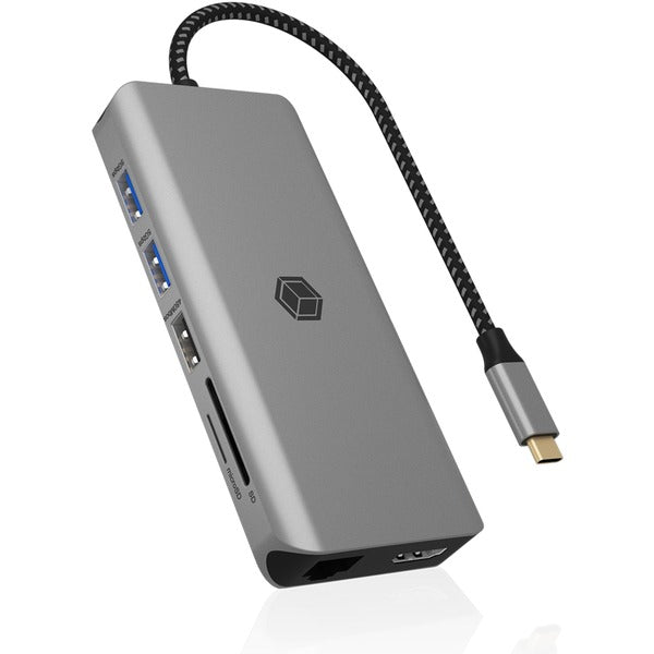 Icy Box IB-DK4061-CPD (anthrazit, USB-A, USB-C, HDMI, Kartenleser, Gigabit LAN)