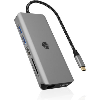 Icy Box IB-DK4061-CPD (anthrazit, USB-A, USB-C, HDMI, Kartenleser, Gigabit LAN)