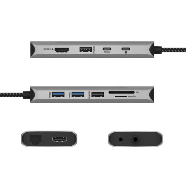 Icy Box IB-DK4061-CPD (anthrazit, USB-A, USB-C, HDMI, Kartenleser, Gigabit LAN)