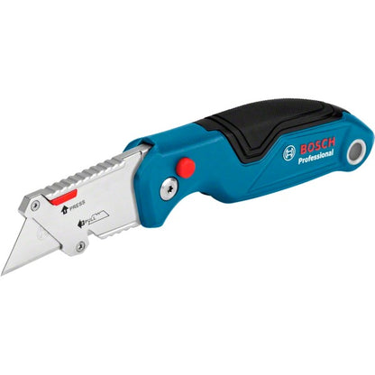 Bosch Powertools Cuttermesser-Set Professional, 2-teilig (blau, für Abbrechklingen und Trapezklingen)