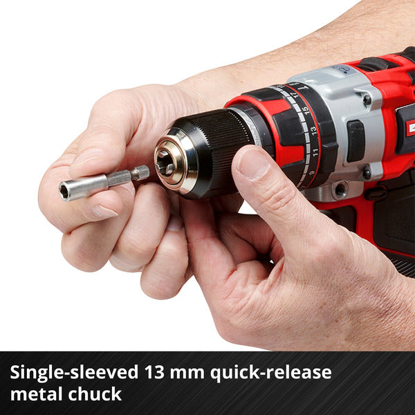 Einhell Professional Akku-Schlagbohrschrauber TP-CD 18/80 Li-i BL - Solo, 18Volt (rot/schwarz, ohne Akku und Ladegerät)