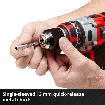 Einhell Professional Akku-Schlagbohrschrauber TP-CD 18/80 Li-i BL - Solo, 18Volt (rot/schwarz, ohne Akku und Ladegerät)