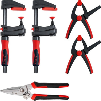 Bessey Zwingen-Set DIY-SET1-A (5-τεμάχιο, 4 Ζwingen + Ψαλίδι Μετάλλου)