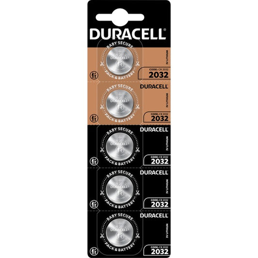 Duracell CR 2032 Lithium-Knopfzelle 3V (5 Stück)
