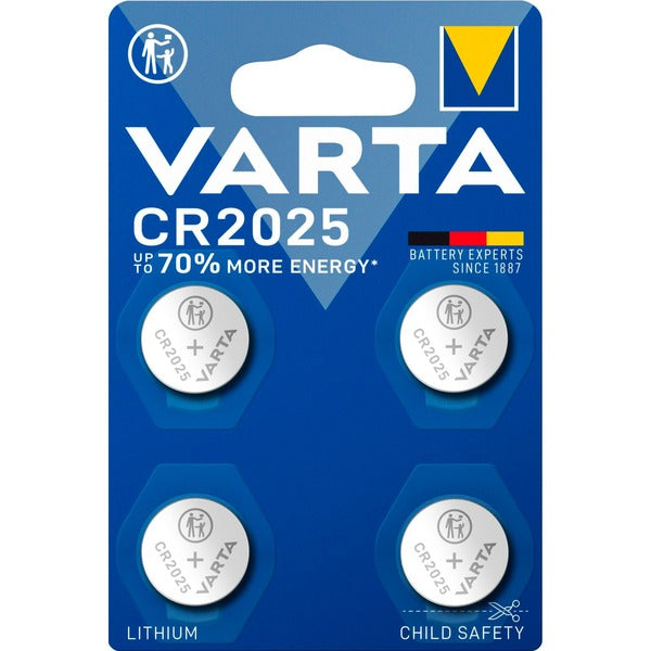 Varta Lithium Coin Knopfzelle CR2025, 3Volt (4 Stück)