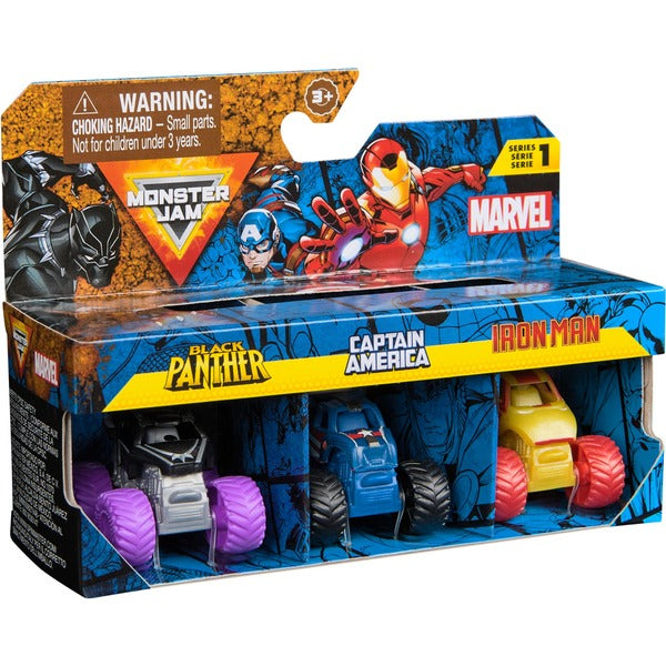 Spinmaster Monster Jam Marvel Mini Monster Trucks 3er-Pack