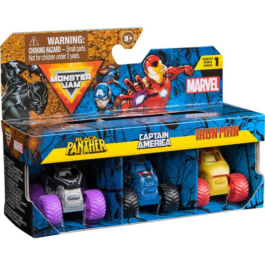 Spinmaster Monster Jam Marvel Mini Monster Trucks 3er-Pack