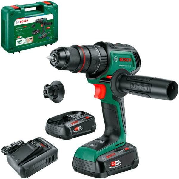 Bosch Powertools Επαγγελματικό Επαναφορτιζόμενο Κρουστικό Δραπανοκατσάβιδο AdvancedImpact 18V-80 QuickSnap (πράσινο/μαύρο, 2x Μπαταρίες Λιθίου 2,5Ah, Βαλίτσα, POWER FOR ALL ALLIANCE)