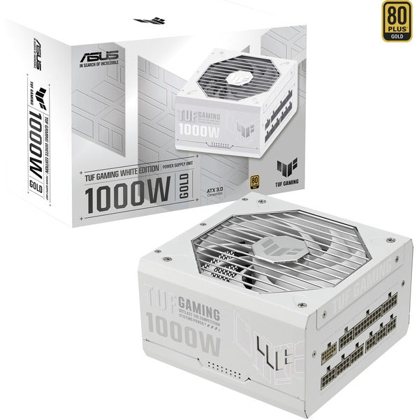 Asus TUF Gaming 1000W Gold White Edition Power Supply (White, 1x 12VHPWR, 5x PCIe, Cable Management, 1000 Watts)