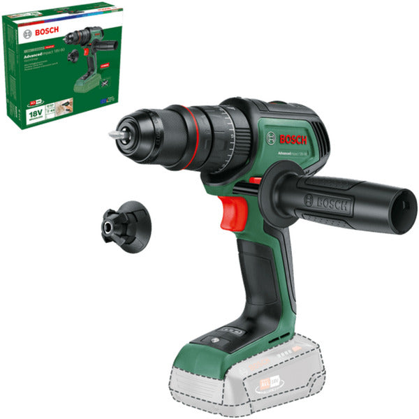 Bosch Powertools Akku-Schlagbohrschrauber AdvancedImpact 18V-80 QuickSnap Solo (grün, ohne Akku und Ladegerät, POWER FOR ALL ALLIANCE)