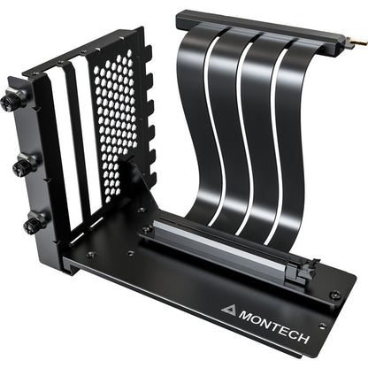 Montech Vertical GPU Mounting Kit, PCIe 4.0 Riser Cable (Black, 20cm)