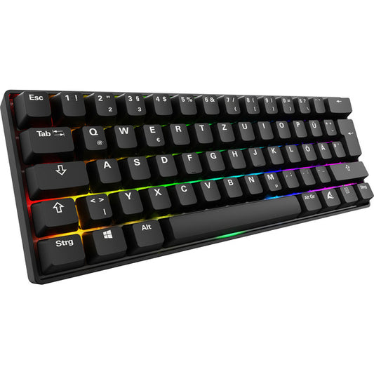 Sharkoon SKILLER SGK50 S4 Gen2 PBT (Μαύρο, Γερμανικό Layout, Gateron G Pro 3.0 Κίτρινο)