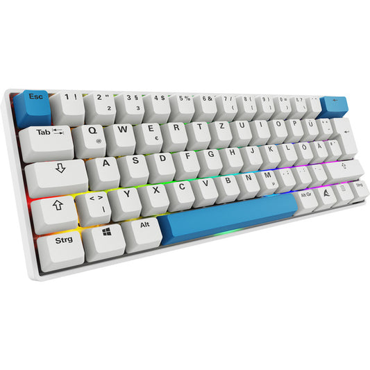 Sharkoon SKILLER SGK50 S4 Gen2 PBT (Λευκό, DE-Layout, Gateron G Pro 3.0 Yellow)