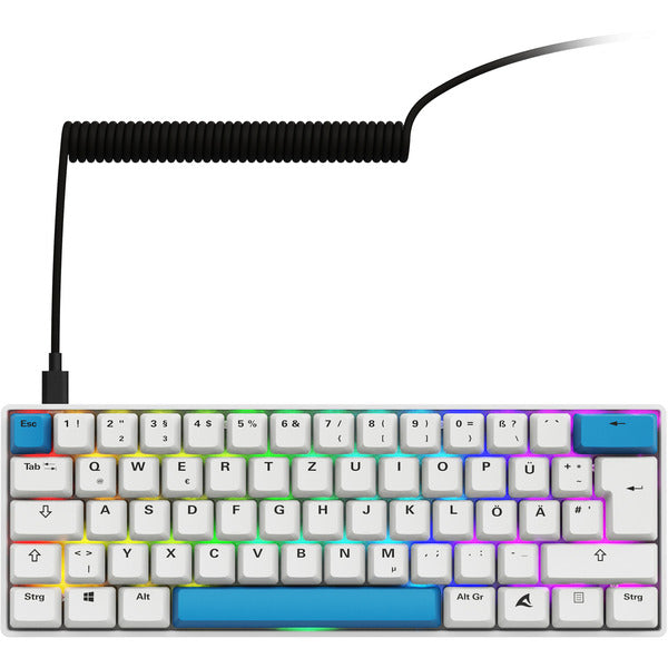 Sharkoon SKILLER SGK50 S4 Gen2 PBT (weiß, DE-Layout, Gateron G Pro 3.0 Yellow)