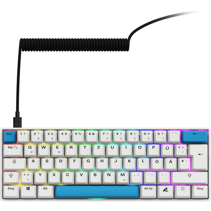 Sharkoon SKILLER SGK50 S4 Gen2 PBT (weiß, DE-Layout, Gateron G Pro 3.0 Yellow)