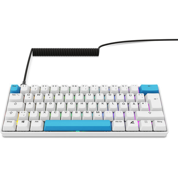 Sharkoon SKILLER SGK50 S4 Gen2 PBT (weiß, DE-Layout, Gateron G Pro 3.0 Yellow)