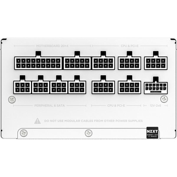 NZXT C1000 White (weiß, 1x 16-Pin Grafikkarten Stecker, 6x PCIe, Kabel-Management, 1000 Watt)