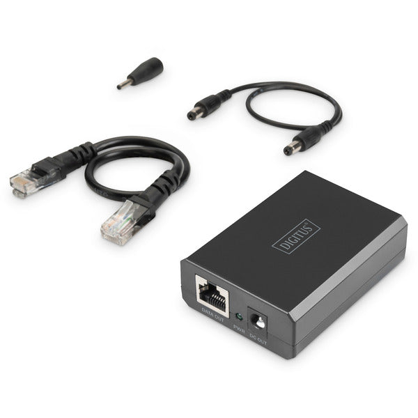Digitus Gigabit Ethernet PoE-Splitter, 802.3bt, 51 Watt (schwarz)